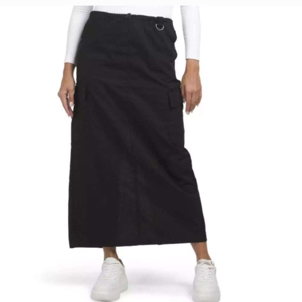 ♥︎ HOUSE OF HARLOW 1960 | Black Ripstop • Cotton Cargo Long Skirt Size S Grunge